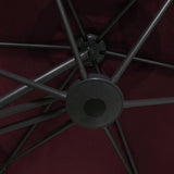 Garden Parasol with Steel Pole 300 cm Bordeaux Red