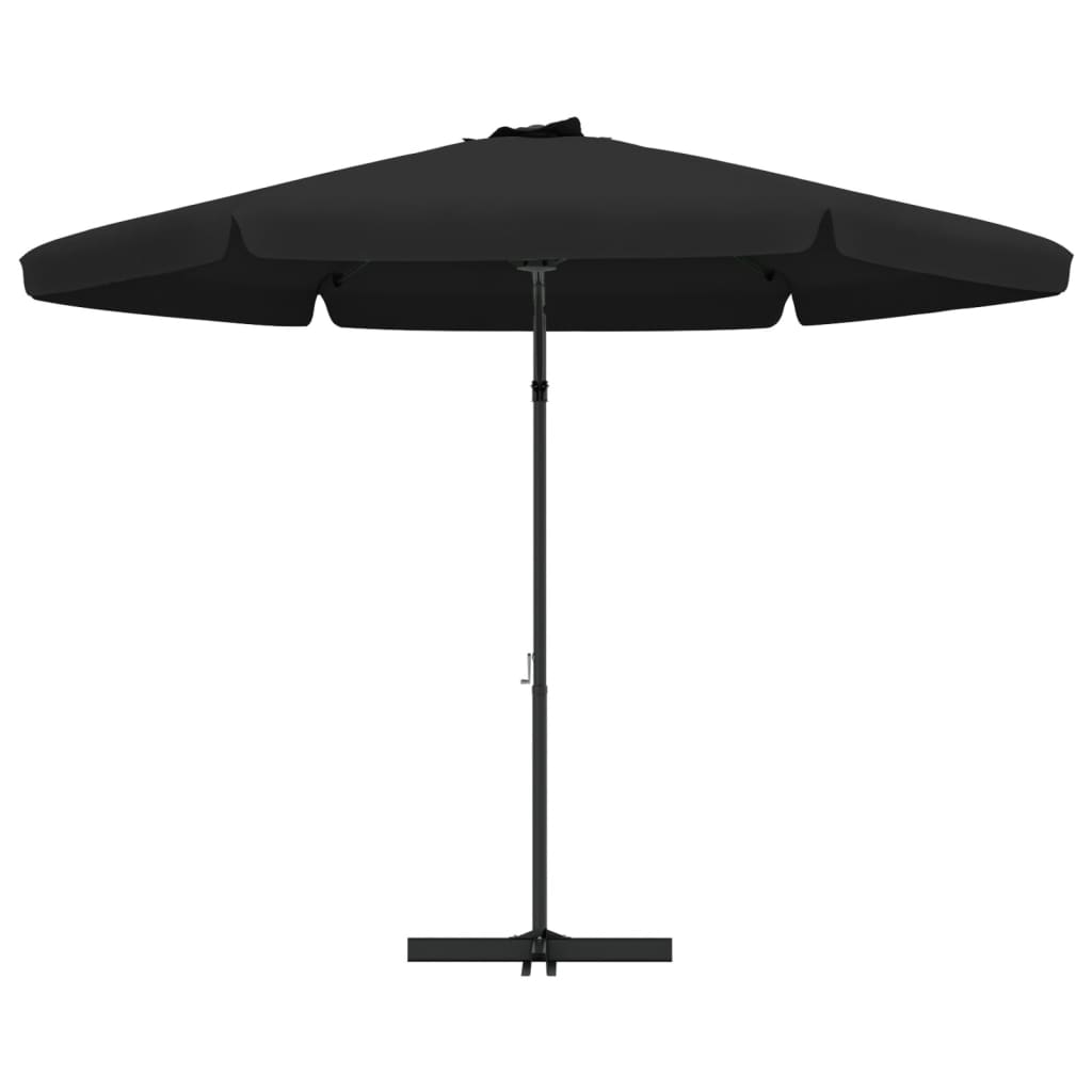 Garden Parasol with Steel Pole 300 cm Black