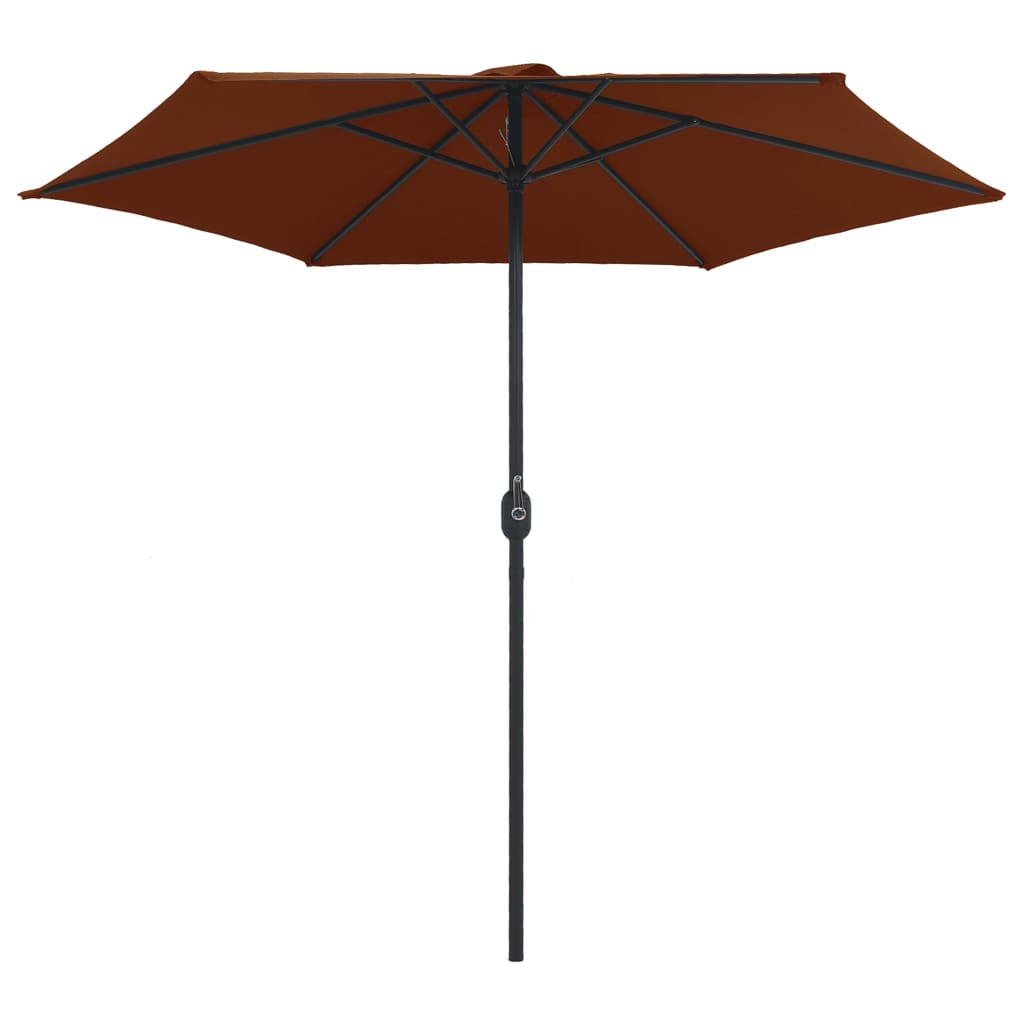 Garden Parasol with Aluminium Pole 270x246 cm Terracotta