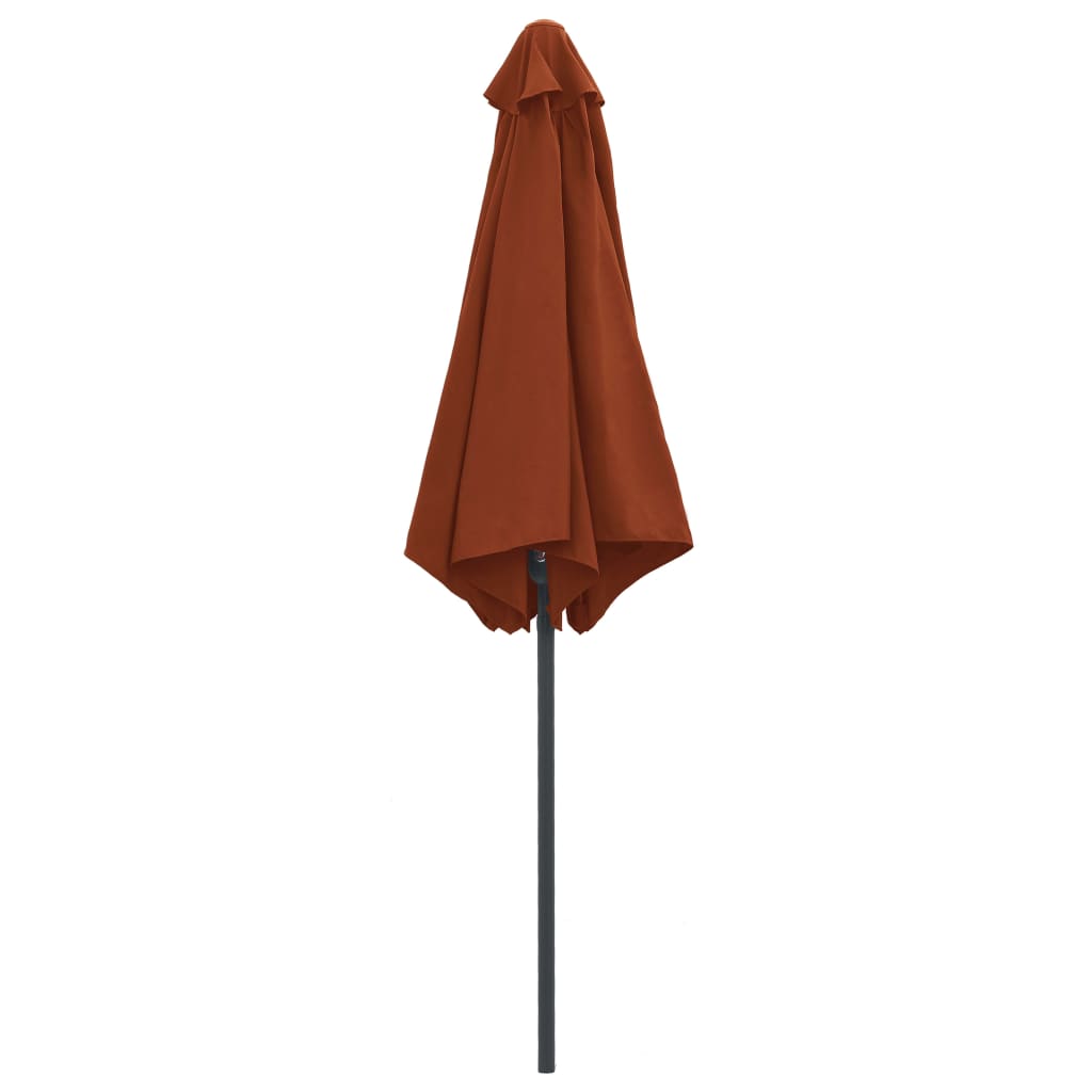 Garden Parasol with Aluminium Pole 270x246 cm Terracotta