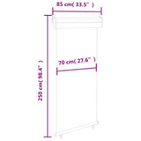 Balcony Side Awning 85x250 cm Cream