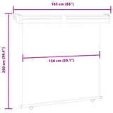 Balcony Side Awning 165x250 cm Grey