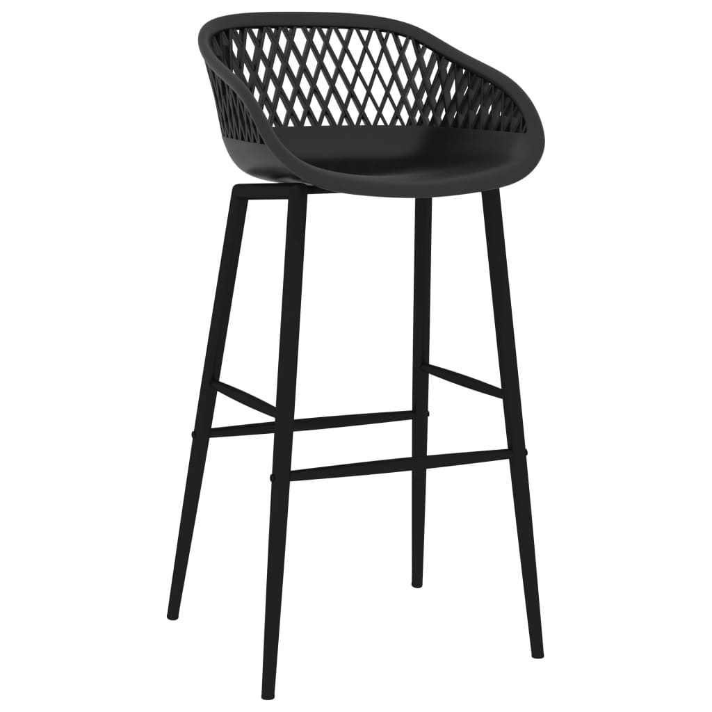 Bar Chairs 2 pcs Black