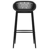 Bar Chairs 2 pcs Black