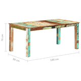 Dining Table Solid Reclaimed Wood 180x90x76 cm