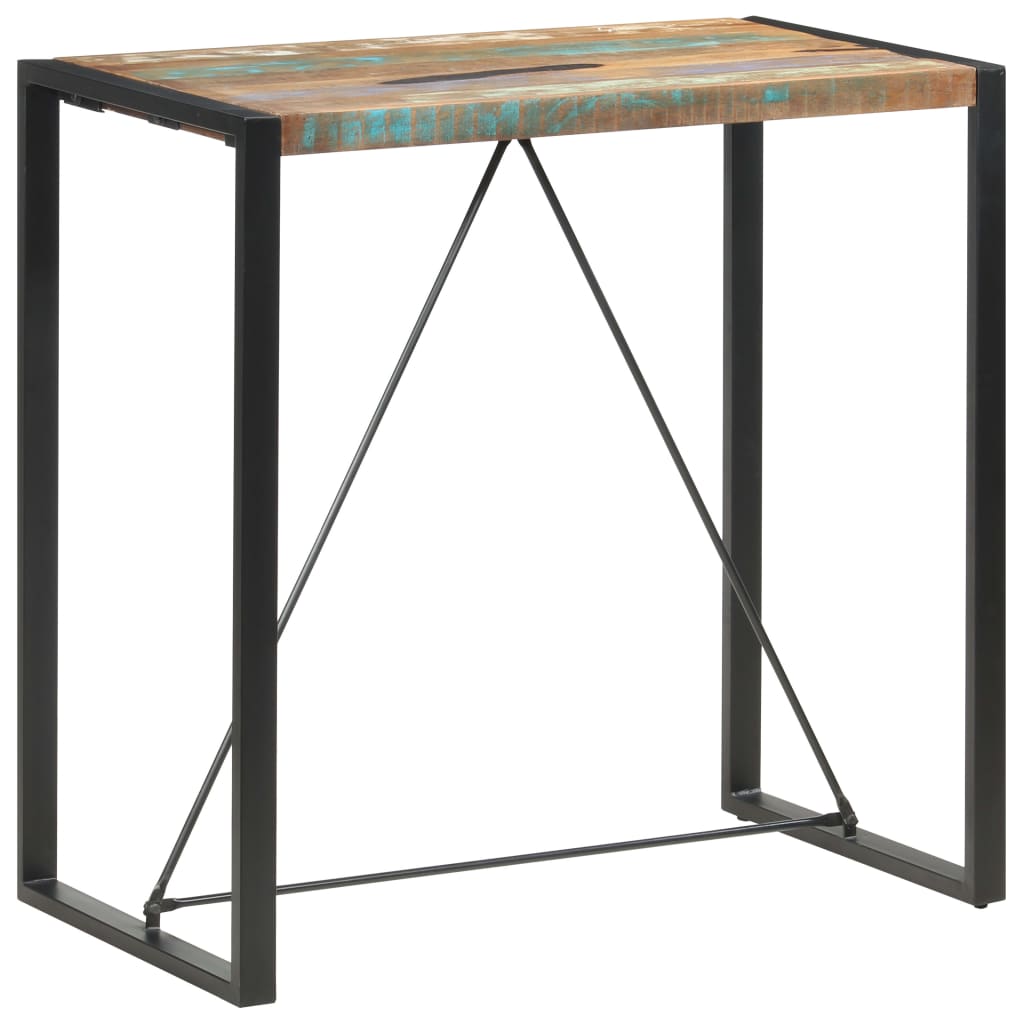 Bar Table 110x60x110 cm Solid Reclaimed Wood