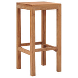 Bar Stools 4 pcs Solid Teak Wood