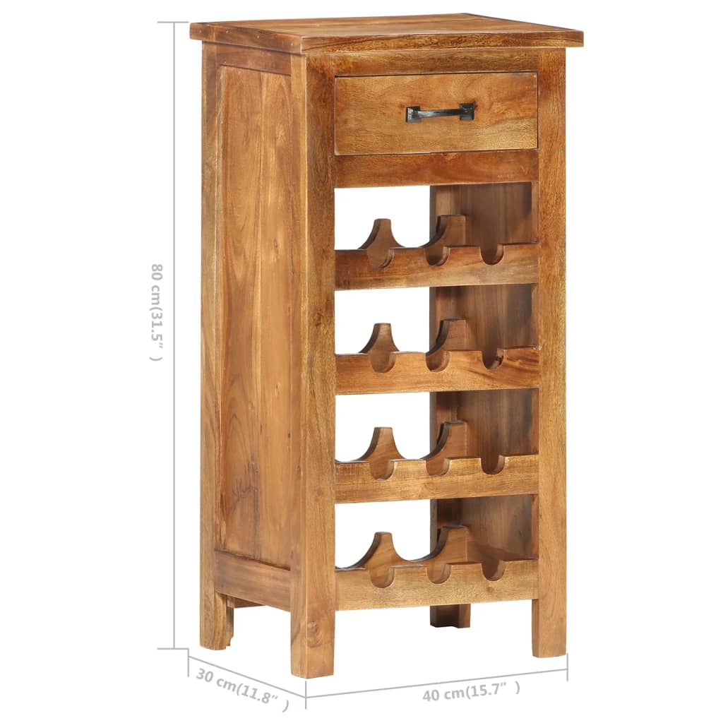 Wine Cabinet 40x30x80 cm Solid Acacia Wood