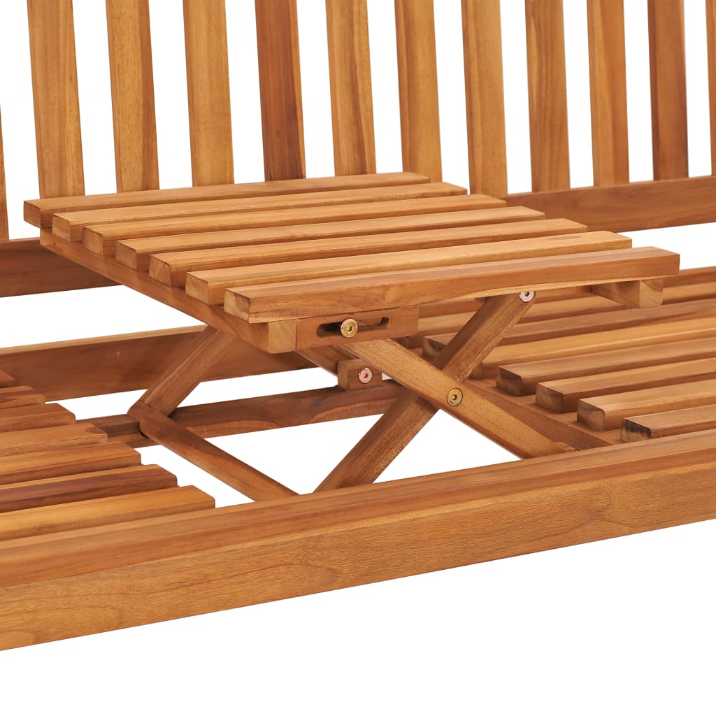 3-Seater Garden Bench with Table 150 cm Solid Teak Wood