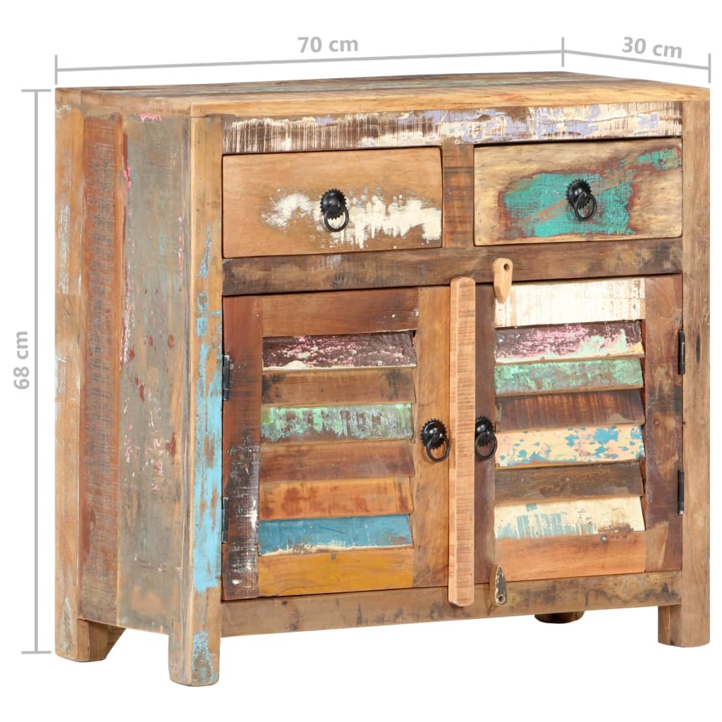 Sideboard 70x30x68 cm Solid Reclaimed Wood