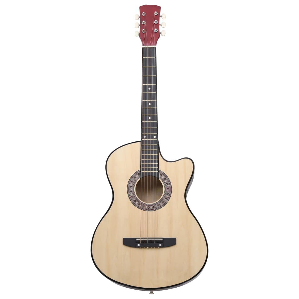 Western Acoustic Cutaway Guitar with 6 Strings 38 Basewood