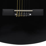 Western Classical Cutaway Guitar with 6 Strings Black 38"