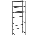 3-Tier Storage Rack over Toilet Black 53x28x169 cm