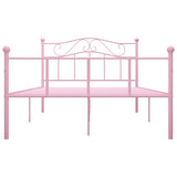 284540 vidaXL Bed Frame without Mattress Pink Metal 140x200 cm