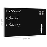 Wall Mounted Magnetic Board Glass 50x30 cm