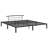 284705 vidaXL Bed Frame without Mattress Black Metal 200x200 cm