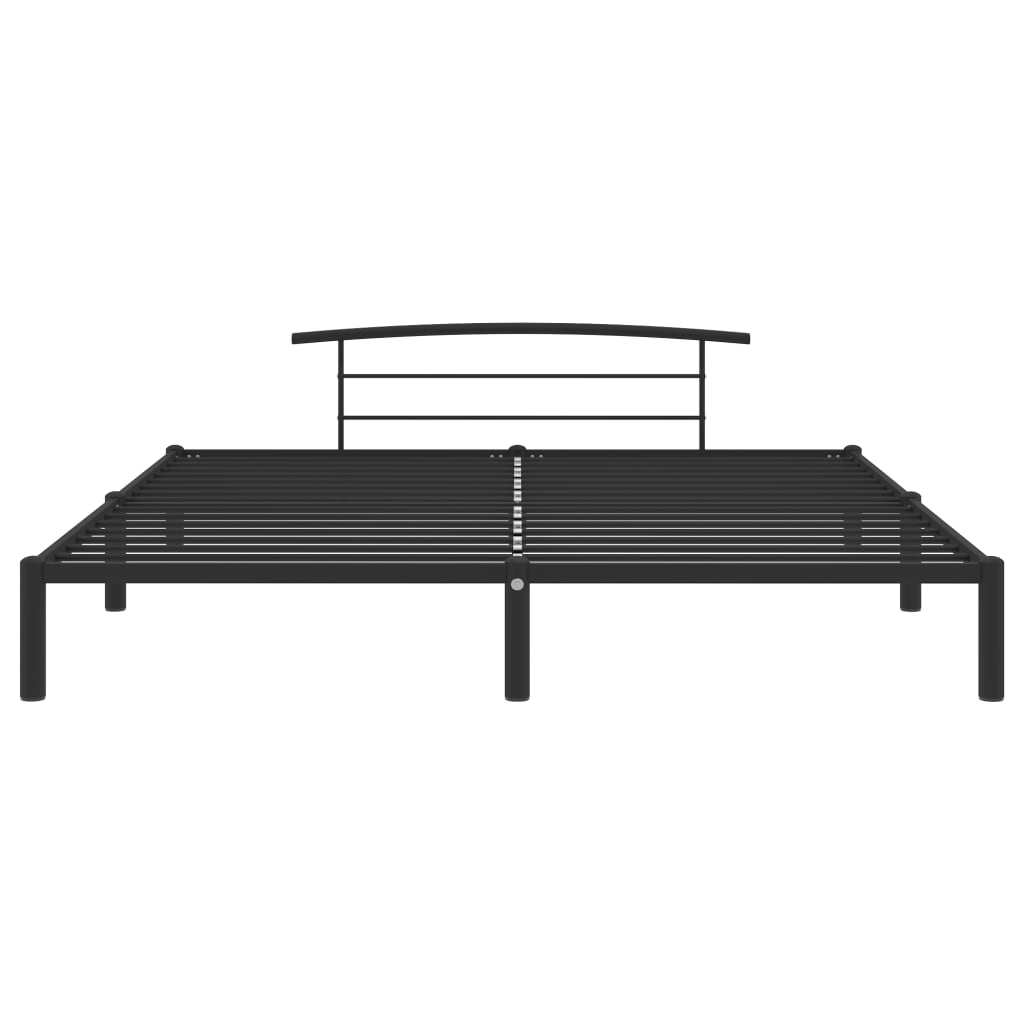 284705 vidaXL Bed Frame without Mattress Black Metal 200x200 cm