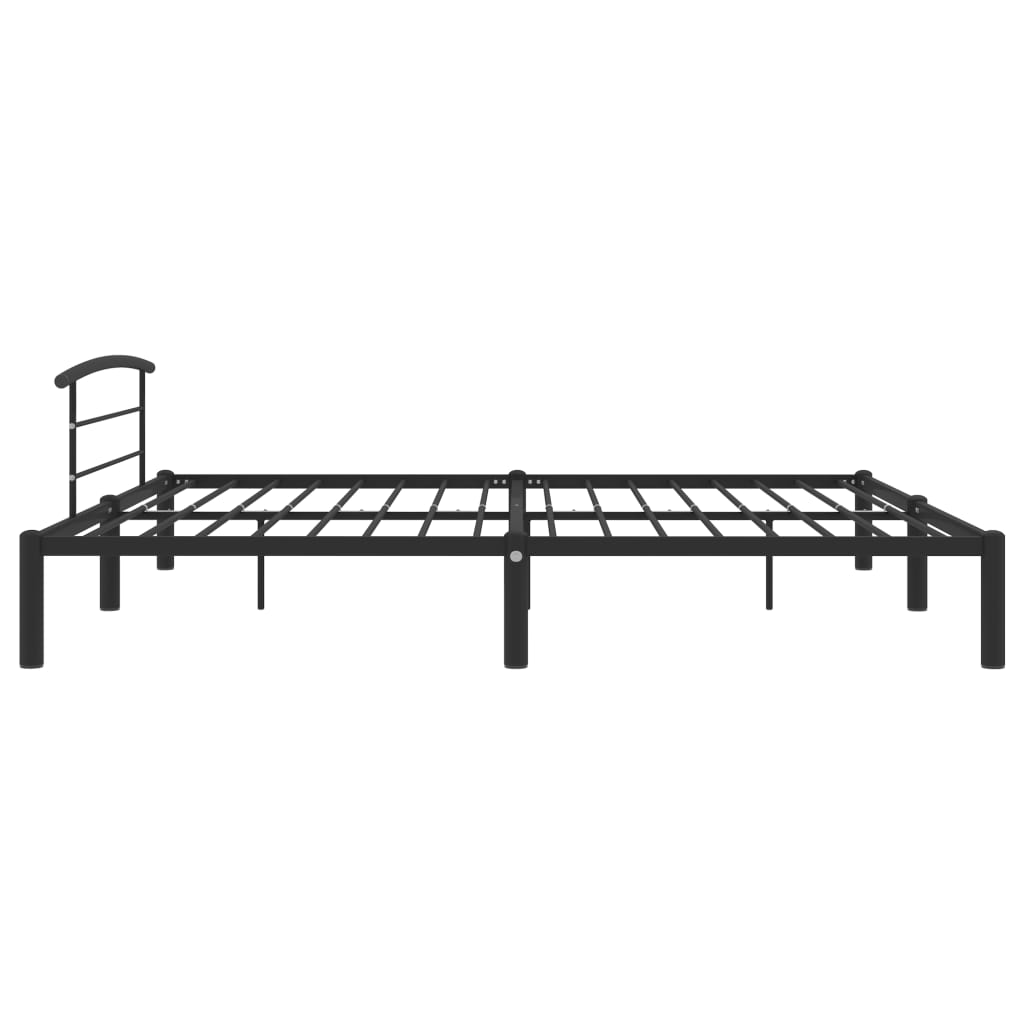 284705 vidaXL Bed Frame without Mattress Black Metal 200x200 cm