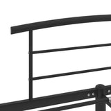 284705 vidaXL Bed Frame without Mattress Black Metal 200x200 cm