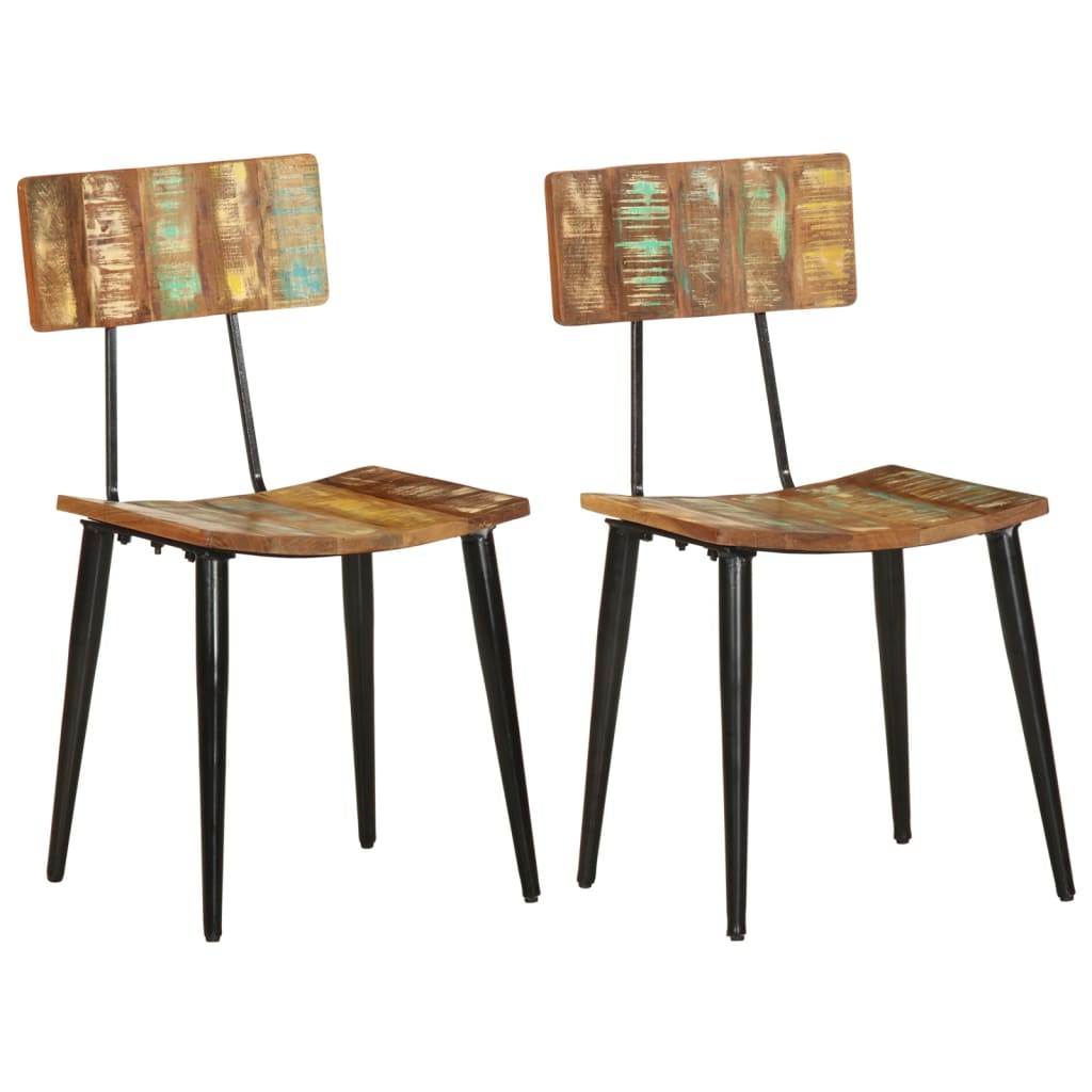 Dining Chairs 2 pcs Solid Reclaimed Wood