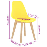 Dining Chairs 2 pcs Yellow Plastic