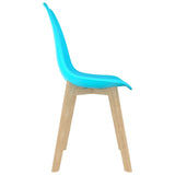 Dining Chairs 6 pcs Blue Plastic