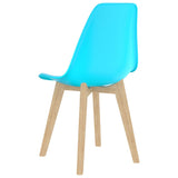 Dining Chairs 6 pcs Blue Plastic