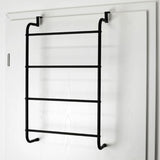 Bathroom Solutions Hanging Door Towel Rack Metal Black