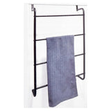 Bathroom Solutions Hanging Door Towel Rack Metal Black