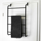 Bathroom Solutions Hanging Door Towel Rack Metal Black