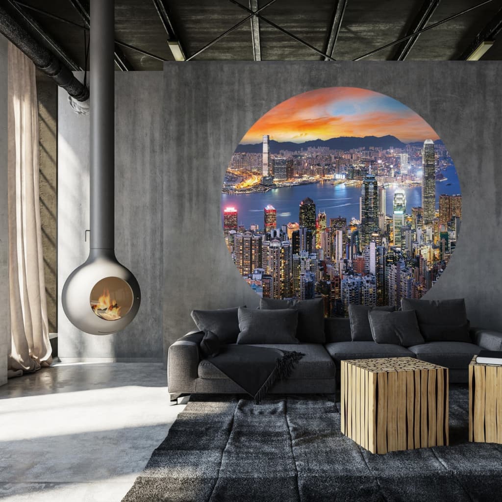 Wallpaper Circle Skyline by Night 190 cm