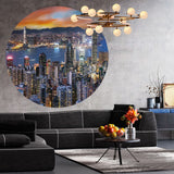 Wallpaper Circle Skyline by Night 190 cm