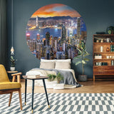 Wallpaper Circle Skyline by Night 190 cm