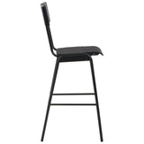 Bar Chairs 6 pcs Black Solid Plywood Steel