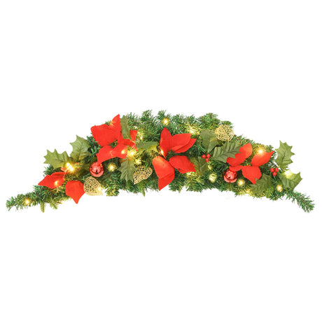 Christmas Arch with LED Lights Green 90 cm PVC