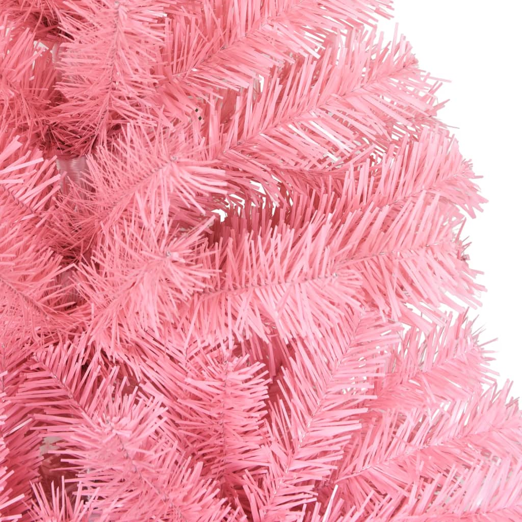 Artificial Christmas Tree with Stand Pink 210 cm PVC