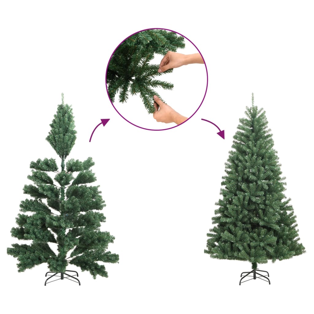 Artificial Christmas Tree with Pine Cones and White Snow 210 cm