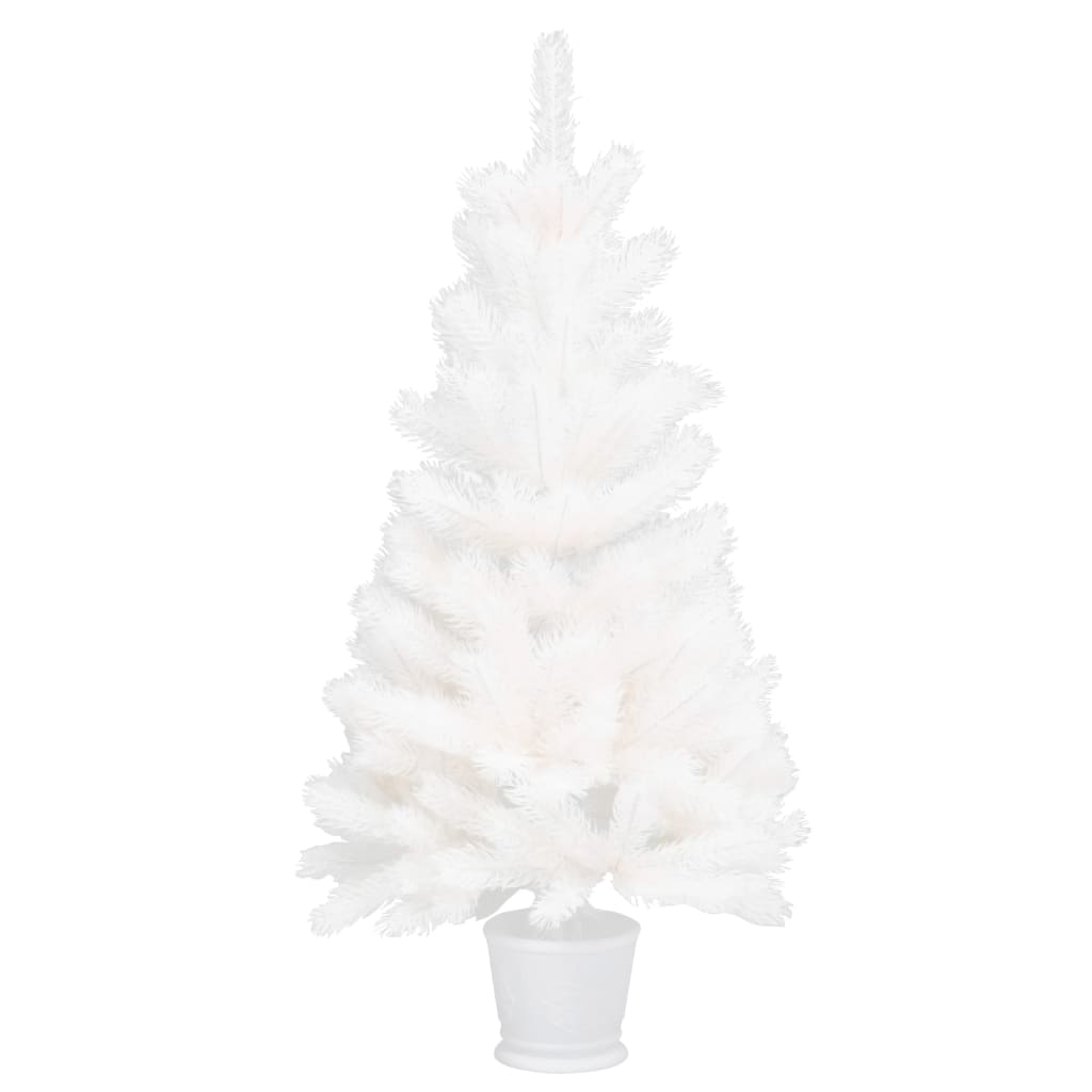 Artificial Christmas Tree Lifelike Needles White 90 cm