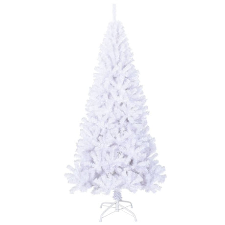 Artificial Christmas Tree with Thick Branches White 210 cm PVC