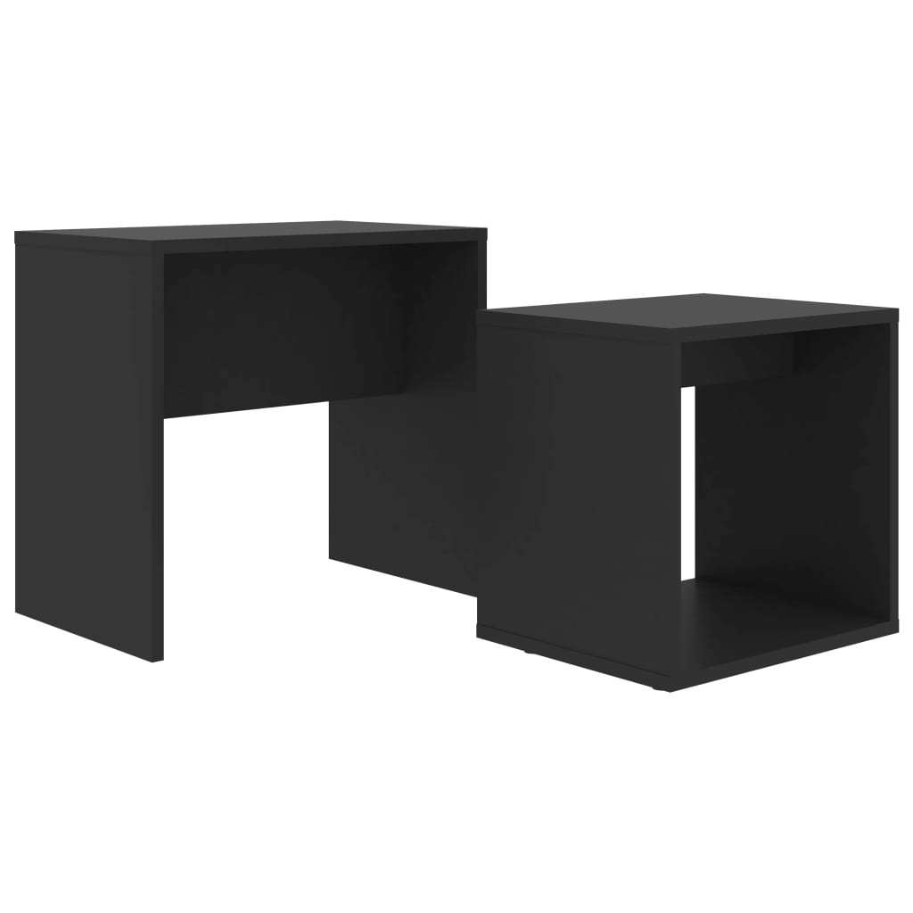 Coffee Table Set Black 48x30x45 cm Engineered Wood