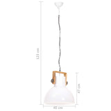 Industrial Hanging Lamp 25 W White Round 40 cm E27