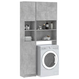 Washing Machine Cabinet Set Concrete Grey Engineered Wood