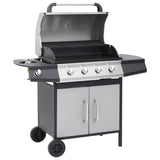 Gas Barbecue Grill 4+1 Cooking Zone Steel & Stainless Steel