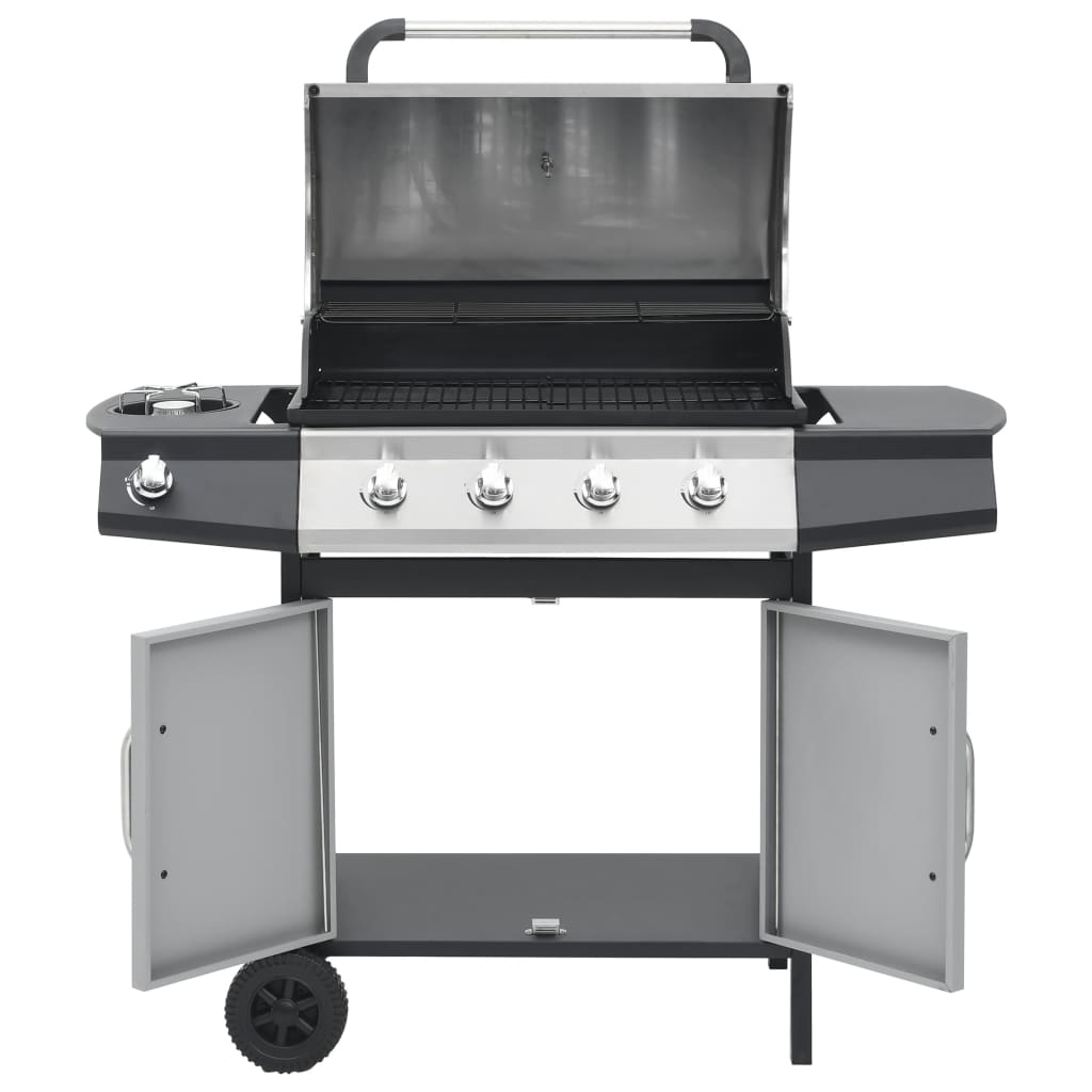 Gas Barbecue Grill 4+1 Cooking Zone Steel & Stainless Steel