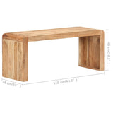 Bench 110x38x46 cm Solid Acacia Wood