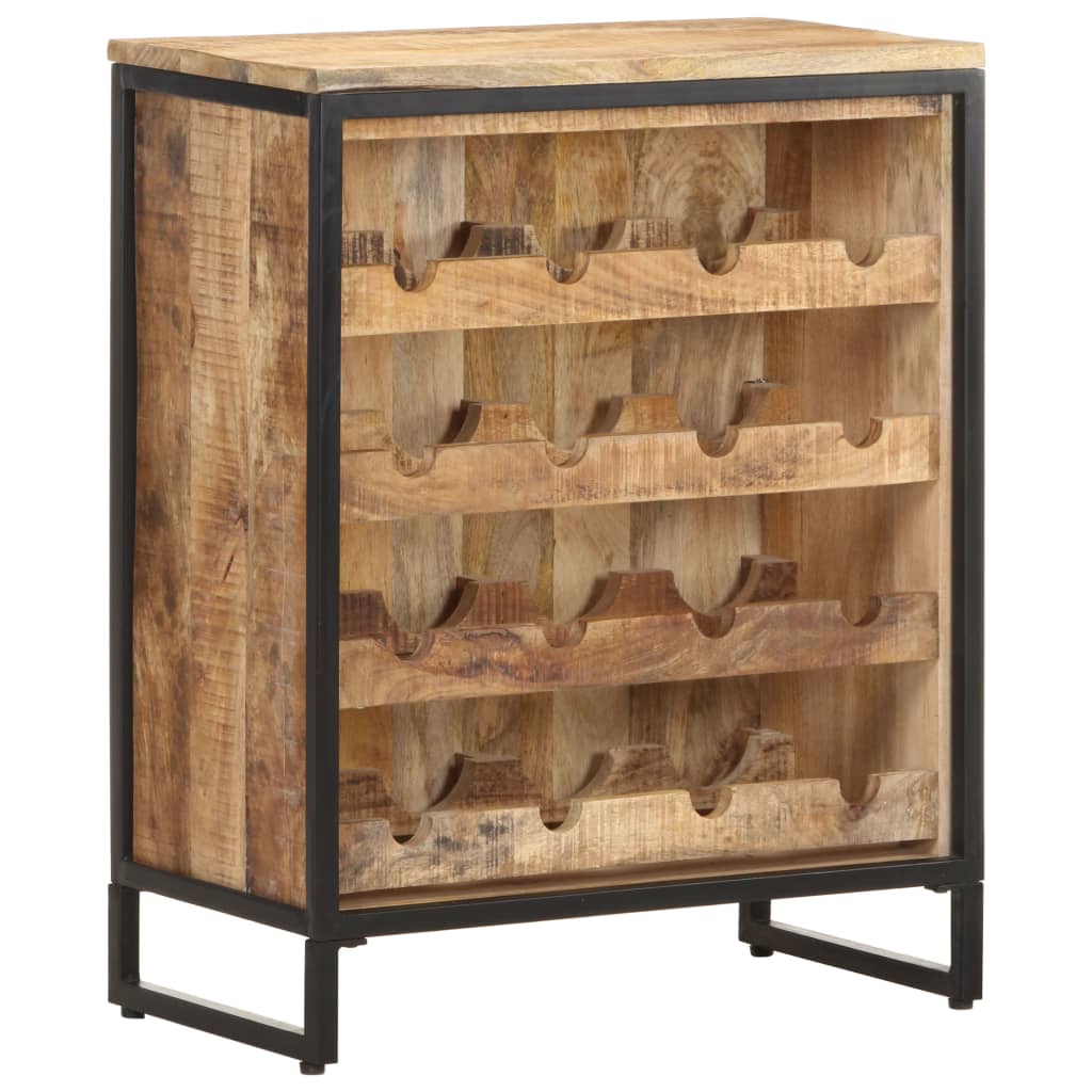 Wine Cabinet 62x33x78.5 cm Rough Mango Wood