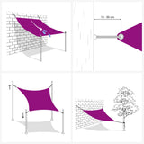 Sunshade Sail 160 g/m² White 2.5x2.5 m HDPE