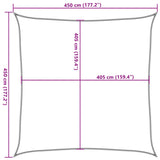 Sunshade Sail 160 g/m² White 4.5x4.5 m HDPE