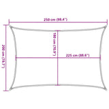 Sunshade Sail 160 g/m² White 2x2.5 m HDPE