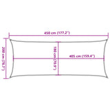 Sunshade Sail 160 g/m² White 2x4.5 m HDPE